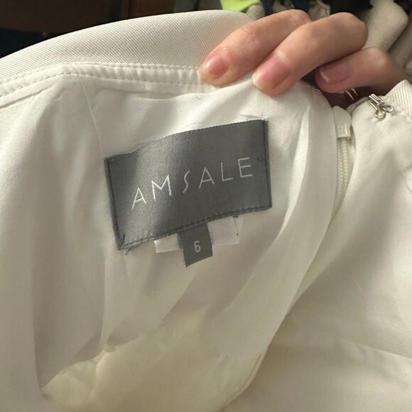 Amsale Rene Dress In Ivory - Picture 4 of 9